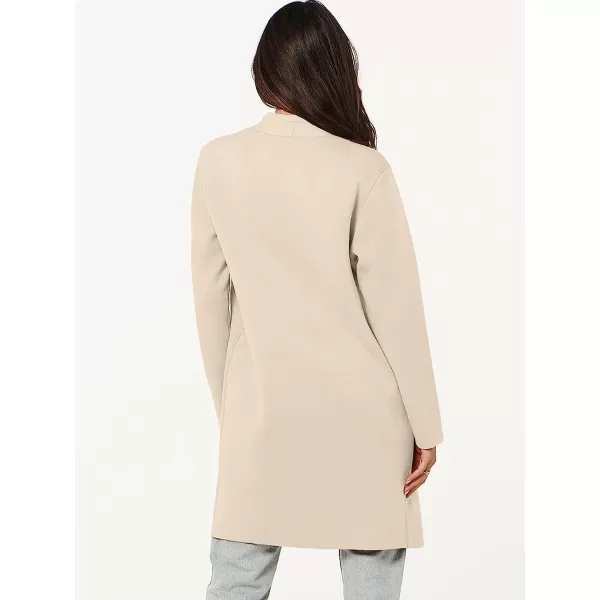 imageANRABESS Cardigan Sweater for Women Casual 2023 Fall Fashion Clothes Classy Long Sleeve Open Front Knit CoatiganBeige