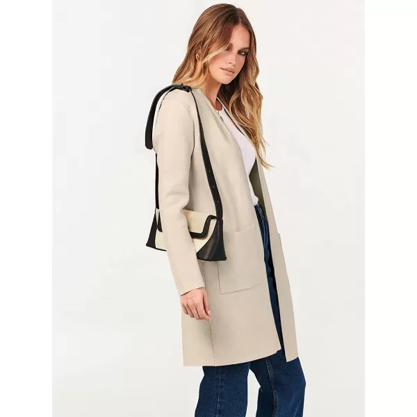 imageANRABESS Cardigan Sweater for Women Casual 2023 Fall Fashion Clothes Classy Long Sleeve Open Front Knit CoatiganBeige