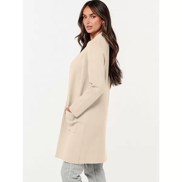 imageANRABESS Cardigan Sweater for Women Casual 2023 Fall Fashion Clothes Classy Long Sleeve Open Front Knit CoatiganBeige