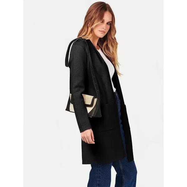 imageANRABESS Cardigan Sweater for Women Casual 2023 Fall Fashion Clothes Classy Long Sleeve Open Front Knit CoatiganBlack