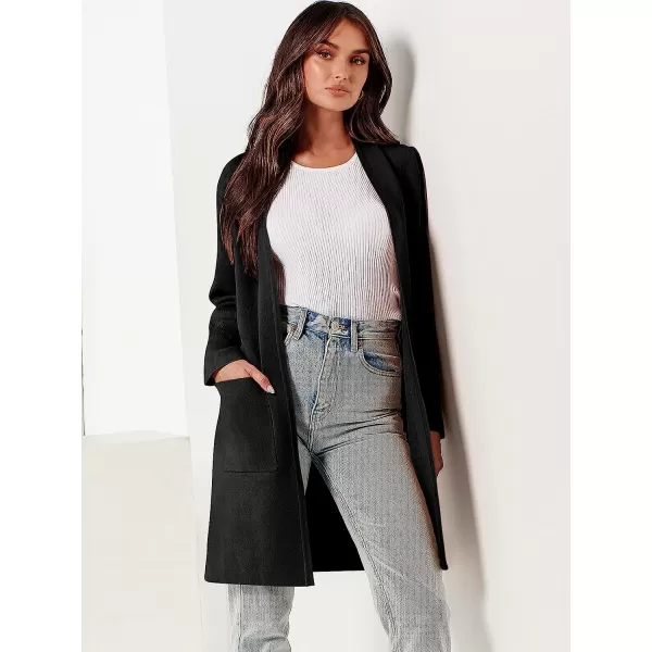 imageANRABESS Cardigan Sweater for Women Casual 2023 Fall Fashion Clothes Classy Long Sleeve Open Front Knit CoatiganBlack