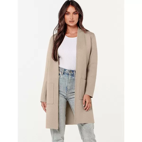 imageANRABESS Cardigan Sweater for Women Casual 2023 Fall Fashion Clothes Classy Long Sleeve Open Front Knit CoatiganGray