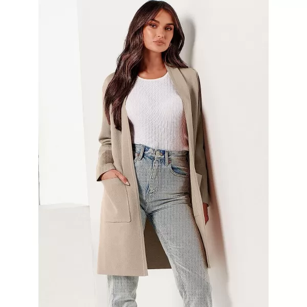 imageANRABESS Cardigan Sweater for Women Casual 2023 Fall Fashion Clothes Classy Long Sleeve Open Front Knit CoatiganGray