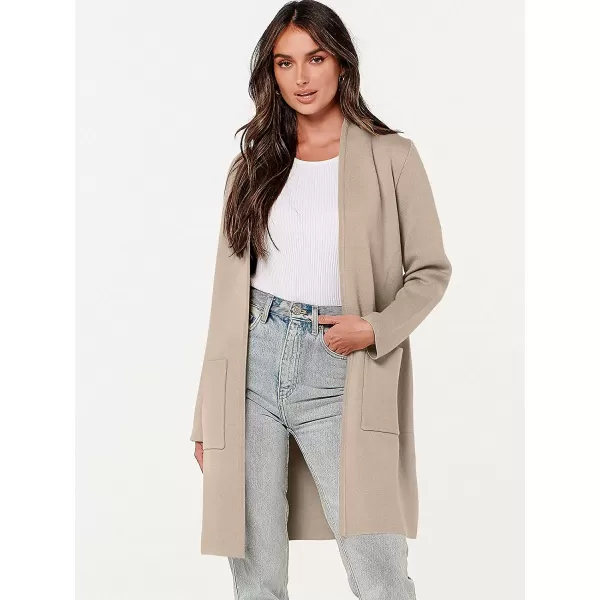 imageANRABESS Cardigan Sweater for Women Casual 2023 Fall Fashion Clothes Classy Long Sleeve Open Front Knit CoatiganGray