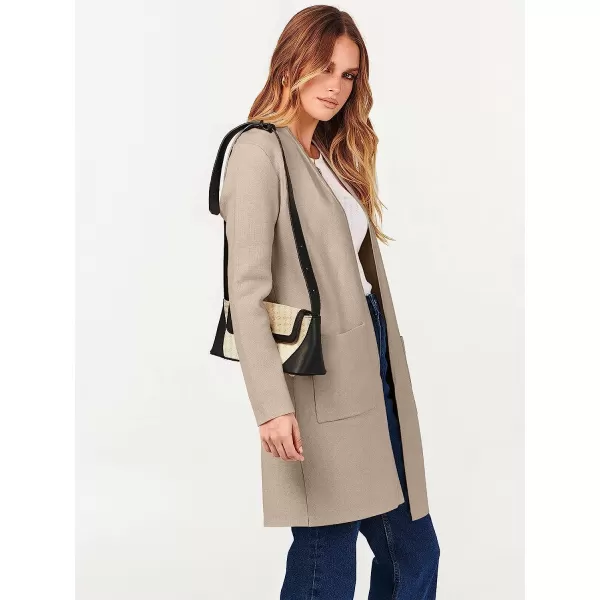 imageANRABESS Cardigan Sweater for Women Casual 2023 Fall Fashion Clothes Classy Long Sleeve Open Front Knit CoatiganGray