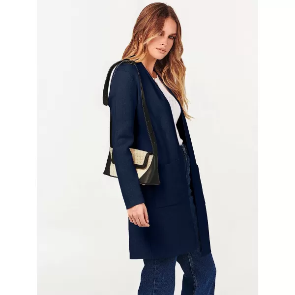 imageANRABESS Cardigan Sweater for Women Casual 2023 Fall Fashion Clothes Classy Long Sleeve Open Front Knit CoatiganNavy Blue