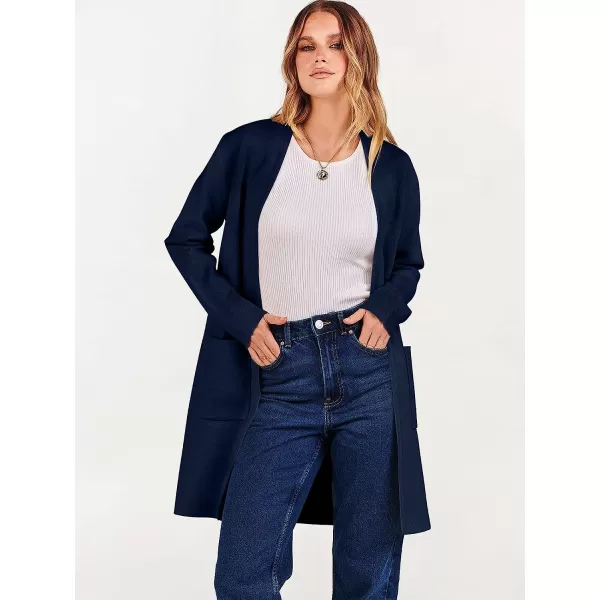 imageANRABESS Cardigan Sweater for Women Casual 2023 Fall Fashion Clothes Classy Long Sleeve Open Front Knit CoatiganNavy Blue
