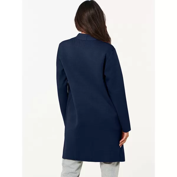 imageANRABESS Cardigan Sweater for Women Casual 2023 Fall Fashion Clothes Classy Long Sleeve Open Front Knit CoatiganNavy Blue