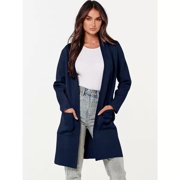 imageANRABESS Cardigan Sweater for Women Casual 2023 Fall Fashion Clothes Classy Long Sleeve Open Front Knit CoatiganNavy Blue