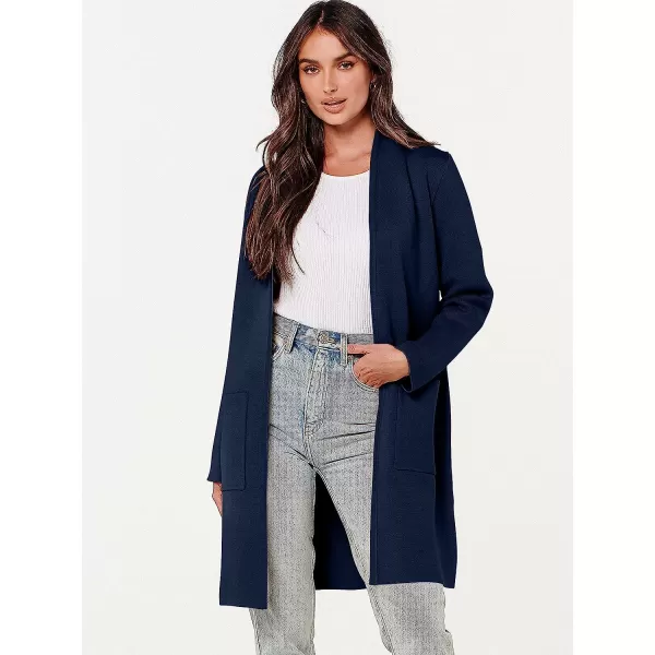 imageANRABESS Cardigan Sweater for Women Casual 2023 Fall Fashion Clothes Classy Long Sleeve Open Front Knit CoatiganNavy Blue