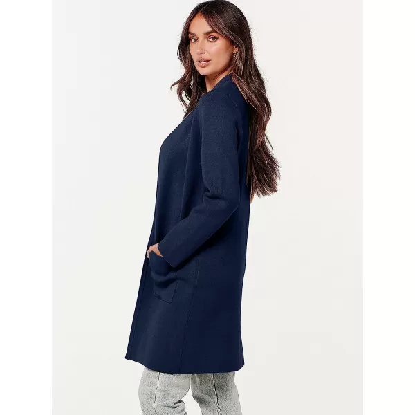 imageANRABESS Cardigan Sweater for Women Casual 2023 Fall Fashion Clothes Classy Long Sleeve Open Front Knit CoatiganNavy Blue