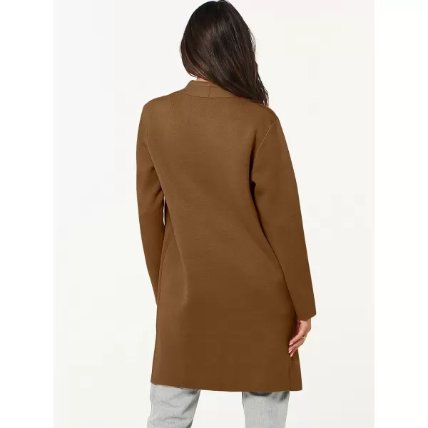 imageANRABESS Cardigan Sweater for Women Casual 2023 Fall Winter Fashion Coat Long Sleeve Open Front Knit Coatigan ClothesCaramel