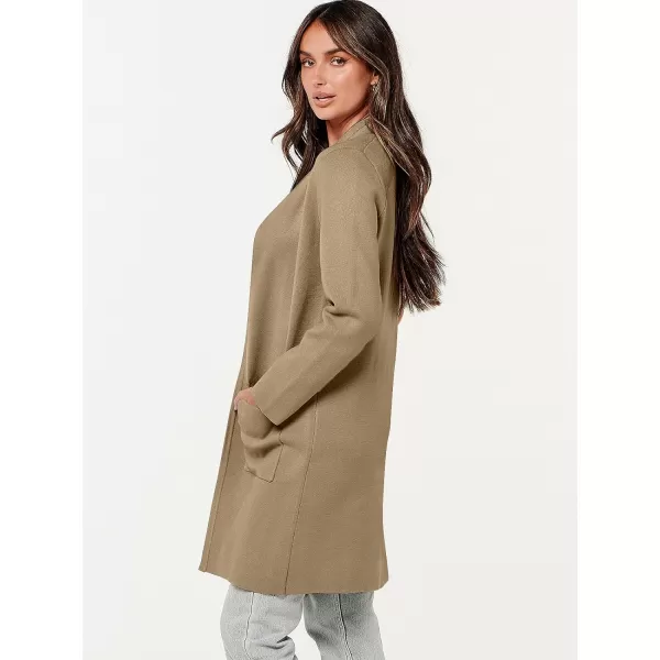imageANRABESS Cardigan Sweater for Women Casual 2023 Fall Winter Fashion Coat Long Sleeve Open Front Knit Coatigan ClothesKhaki