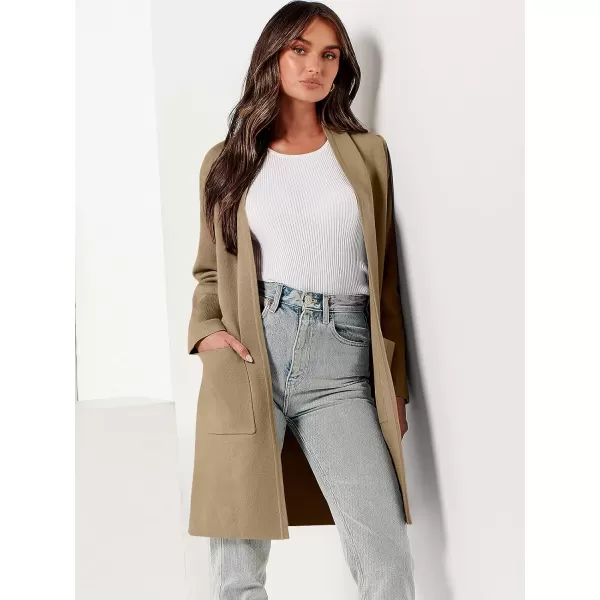 imageANRABESS Cardigan Sweater for Women Casual 2023 Fall Winter Fashion Coat Long Sleeve Open Front Knit Coatigan ClothesKhaki