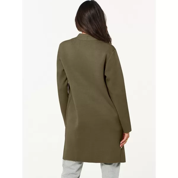 imageANRABESS Cardigan Sweater for Women Casual 2023 Fall Winter Fashion Coat Long Sleeve Open Front Knit Coatigan ClothesOlive