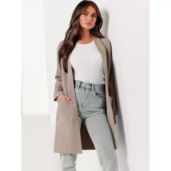 imageANRABESS Cardigan Sweater for Women Casual 2023 Fall Winter Fashion Coat Long Sleeve Open Front Knit Coatigan ClothesRed Khaki