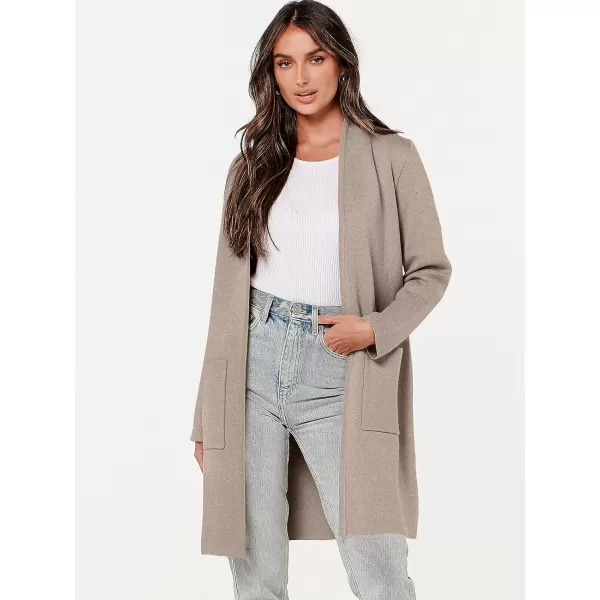 imageANRABESS Cardigan Sweater for Women Casual 2023 Fall Winter Fashion Coat Long Sleeve Open Front Knit Coatigan ClothesRed Khaki