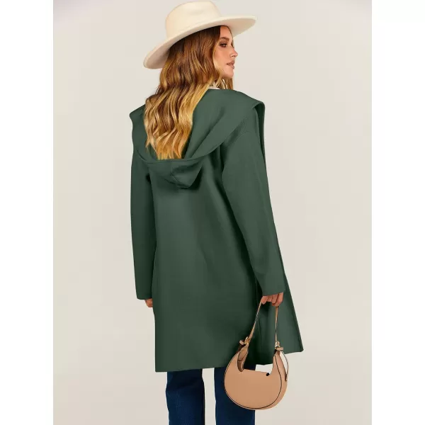 imageANRABESS Cardigan for Women Open Front Oversized Hoodie Sweater Coat Casual Pockets Knit Coatigan Jacket 2023 TrendyArmy Green