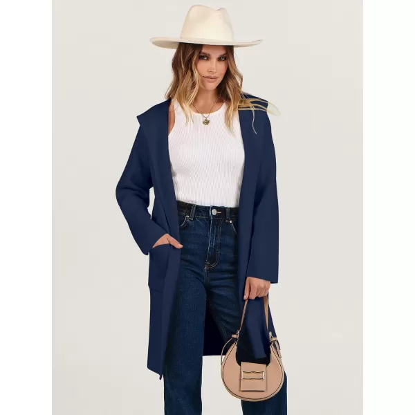 imageANRABESS Cardigan for Women Open Front Oversized Hoodie Sweater Coat Casual Pockets Knit Coatigan Jacket 2023 TrendyDeep Blue