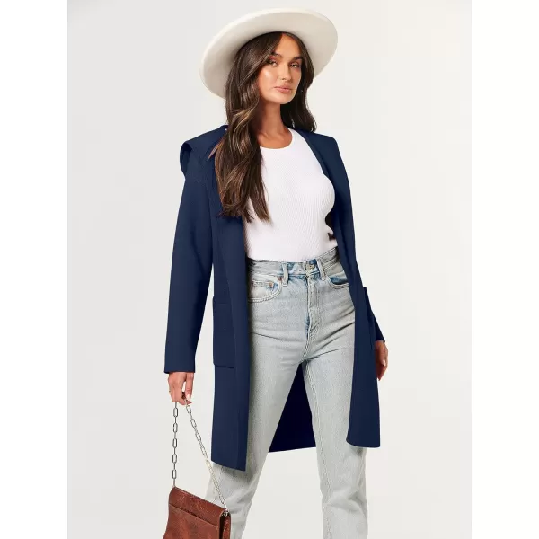 imageANRABESS Cardigan for Women Open Front Oversized Hoodie Sweater Coat Casual Pockets Knit Coatigan Jacket 2023 TrendyDeep Blue