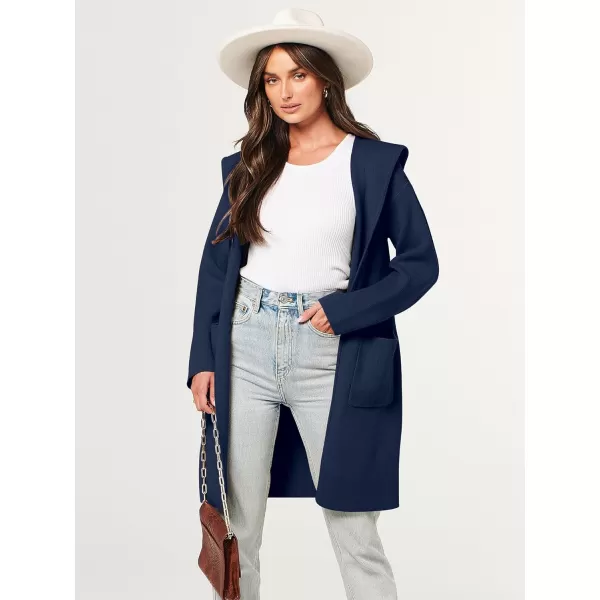 imageANRABESS Cardigan for Women Open Front Oversized Hoodie Sweater Coat Casual Pockets Knit Coatigan Jacket 2023 TrendyDeep Blue