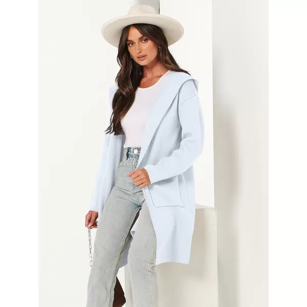 imageANRABESS Cardigan for Women Open Front Oversized Hoodie Sweater Coat Casual Pockets Knit Coatigan Jacket 2023 TrendyLight Blue