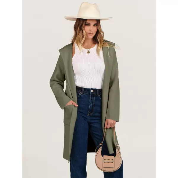 imageANRABESS Cardigan for Women Open Front Oversized Hoodie Sweater Coat Casual Pockets Knit Coatigan Jacket 2023 TrendyLight Green