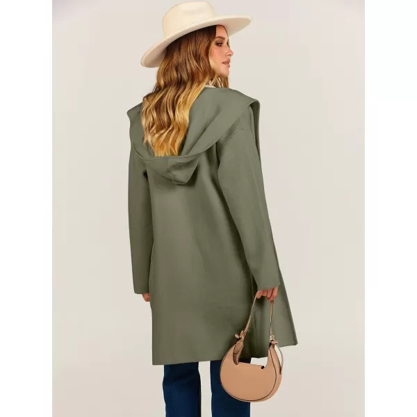 imageANRABESS Cardigan for Women Open Front Oversized Hoodie Sweater Coat Casual Pockets Knit Coatigan Jacket 2023 TrendyLight Green