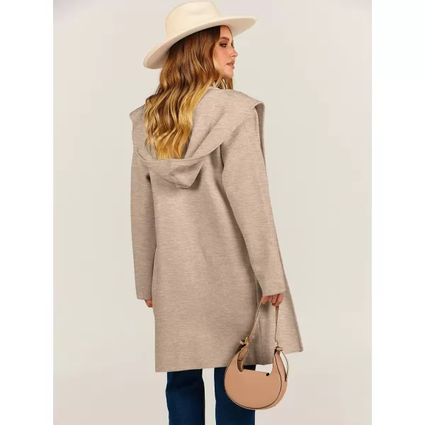 imageANRABESS Cardigan for Women Open Front Oversized Hoodie Sweater Coat Casual Pockets Knit Coatigan Jacket 2023 TrendyLight Khaki