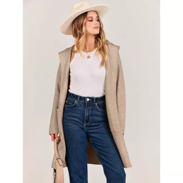 imageANRABESS Cardigan for Women Open Front Oversized Hoodie Sweater Coat Casual Pockets Knit Coatigan Jacket 2023 TrendyLight Khaki