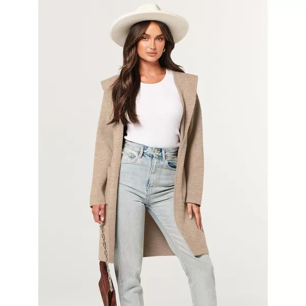 imageANRABESS Cardigan for Women Open Front Oversized Hoodie Sweater Coat Casual Pockets Knit Coatigan Jacket 2023 TrendyLight Khaki