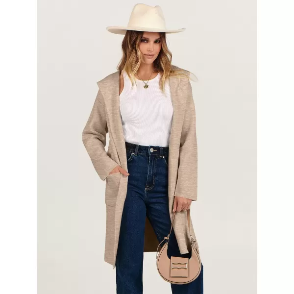 imageANRABESS Cardigan for Women Open Front Oversized Hoodie Sweater Coat Casual Pockets Knit Coatigan Jacket 2023 TrendyLight Khaki