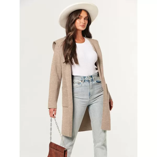 imageANRABESS Cardigan for Women Open Front Oversized Hoodie Sweater Coat Casual Pockets Knit Coatigan Jacket 2023 TrendyLight Khaki