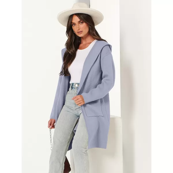 imageANRABESS Cardigan for Women Open Front Oversized Hoodie Sweater Coat Casual Pockets Knit Coatigan Jacket 2023 TrendyLight Purple