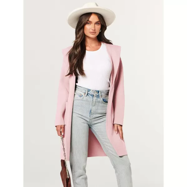 imageANRABESS Cardigan for Women Open Front Oversized Hoodie Sweater Coat Casual Pockets Knit Coatigan Jacket 2023 TrendyPink