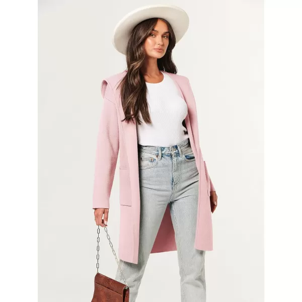 imageANRABESS Cardigan for Women Open Front Oversized Hoodie Sweater Coat Casual Pockets Knit Coatigan Jacket 2023 TrendyPink