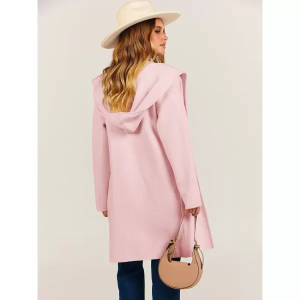 imageANRABESS Cardigan for Women Open Front Oversized Hoodie Sweater Coat Casual Pockets Knit Coatigan Jacket 2023 TrendyPink