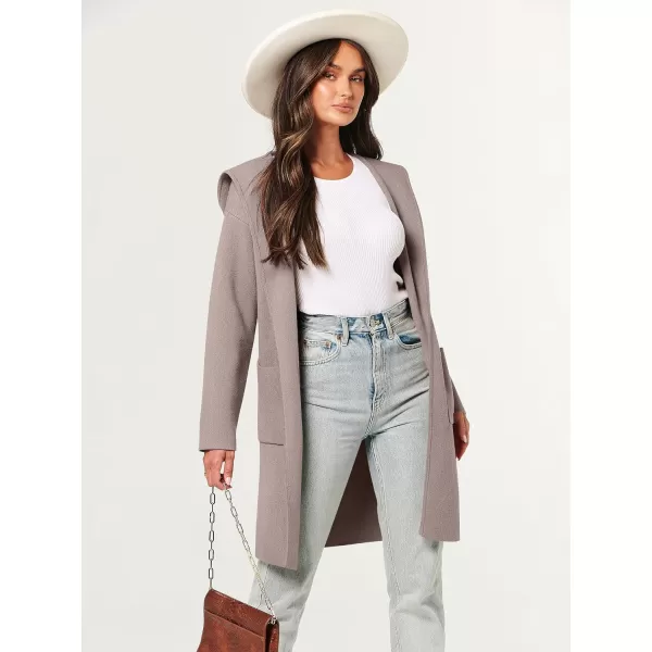 imageANRABESS Cardigan for Women Open Front Oversized Hoodie Sweater Coat Casual Pockets Knit Coatigan Jacket 2023 TrendyRed Khaki