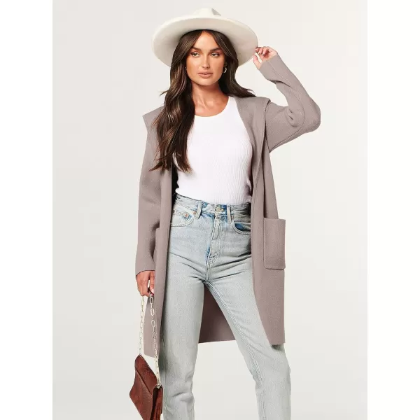 imageANRABESS Cardigan for Women Open Front Oversized Hoodie Sweater Coat Casual Pockets Knit Coatigan Jacket 2023 TrendyRed Khaki
