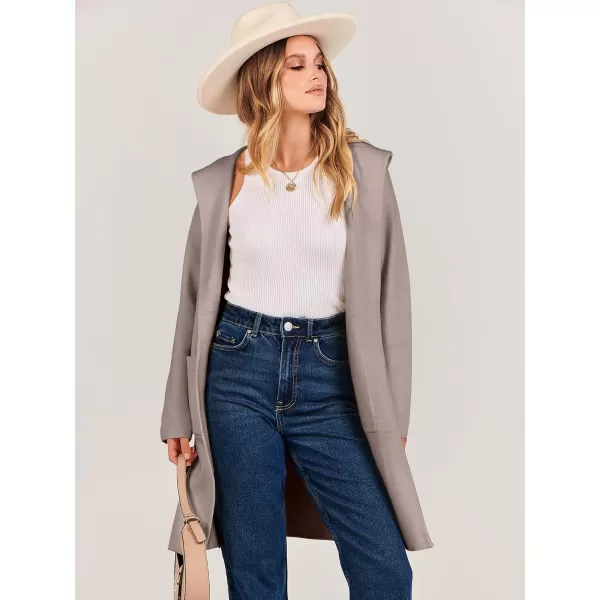 imageANRABESS Cardigan for Women Open Front Oversized Hoodie Sweater Coat Casual Pockets Knit Coatigan Jacket 2023 TrendyRed Khaki