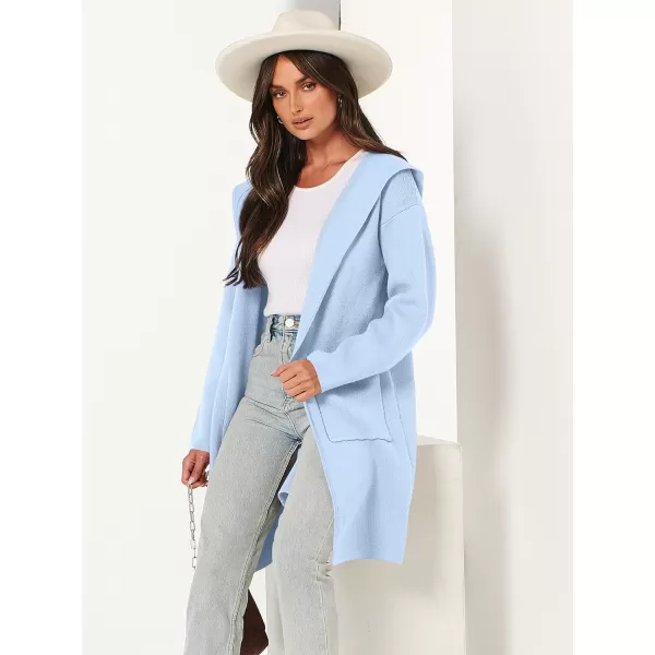 imageANRABESS Cardigan for Women Open Front Oversized Hoodie Sweater Coat Casual Pockets Knit Coatigan Jacket 2023 TrendySky