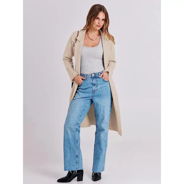 imageANRABESS Cardigan for Women Oversized Open Front Long Sleeve Lapel Sweater Blazer Coat Fall Outwear CoatiganApricot