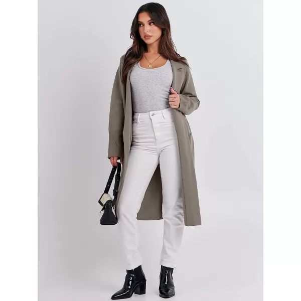 imageANRABESS Cardigan for Women Oversized Open Front Long Sleeve Lapel Sweater Blazer Coat Fall Outwear CoatiganGray