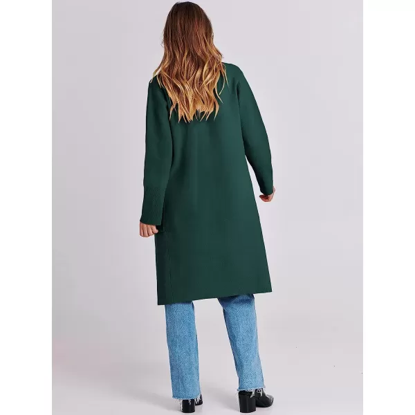 imageANRABESS Cardigan for Women Oversized Open Front Long Sleeve Lapel Sweater Blazer Coat Fall Outwear CoatiganGreen
