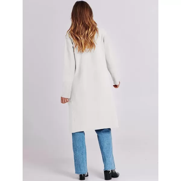 imageANRABESS Cardigan for Women Oversized Open Front Long Sleeve Lapel Sweater Blazer Coat Fall Outwear CoatiganWhite
