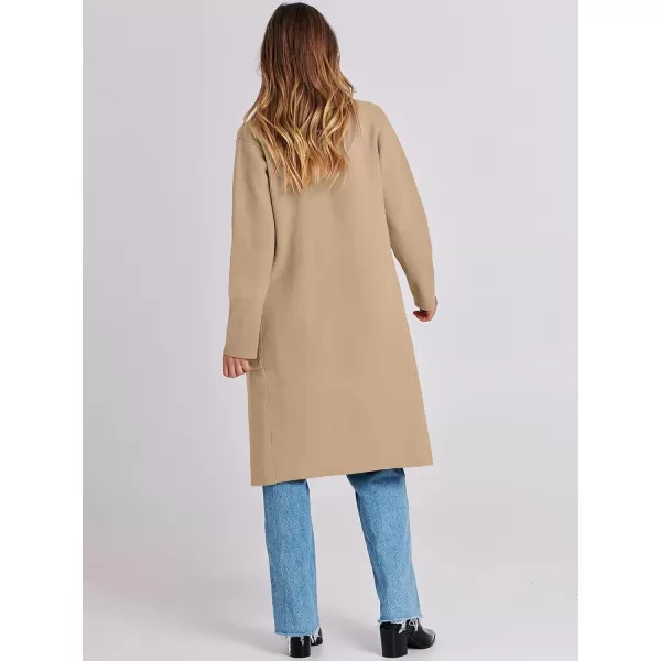 imageANRABESS Cardigan for Women Oversized Open Front Sweater Coat Long Sleeve Lapel Blazer Jacket Fall Outwear CoatiganDeep Apricot