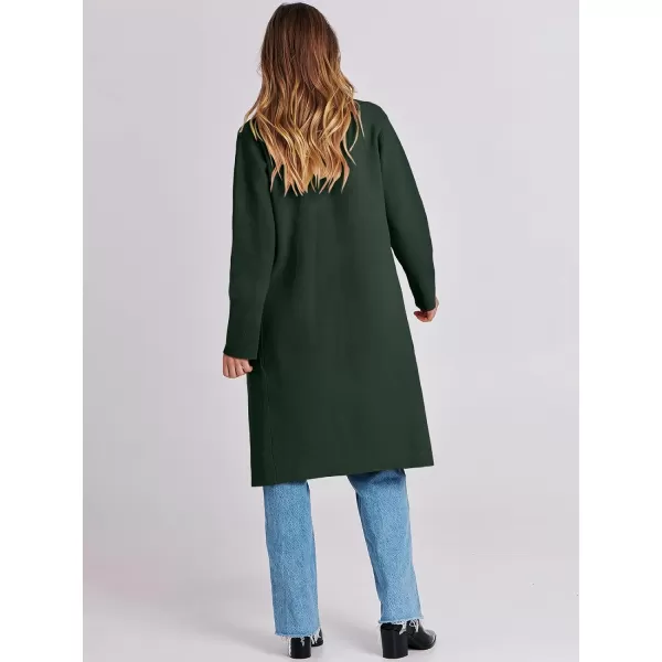 imageANRABESS Cardigan for Women Oversized Open Front Sweater Coat Long Sleeve Lapel Blazer Jacket Fall Outwear CoatiganDeep Green