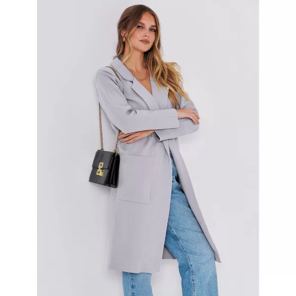 imageANRABESS Cardigan for Women Oversized Open Front Sweater Coat Long Sleeve Lapel Blazer Jacket Fall Outwear CoatiganGrey Purple