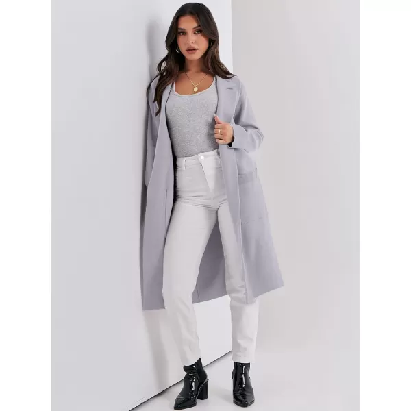 imageANRABESS Cardigan for Women Oversized Open Front Sweater Coat Long Sleeve Lapel Blazer Jacket Fall Outwear CoatiganGrey Purple