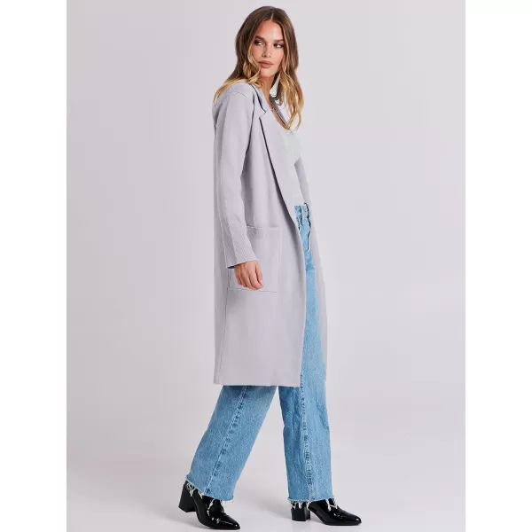 imageANRABESS Cardigan for Women Oversized Open Front Sweater Coat Long Sleeve Lapel Blazer Jacket Fall Outwear CoatiganGrey Purple